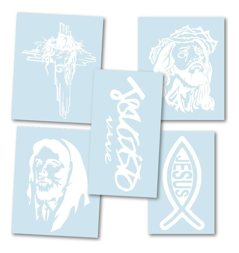 Stickers Religiosos Pack 5 Calomanias A Elegir Auto Moto