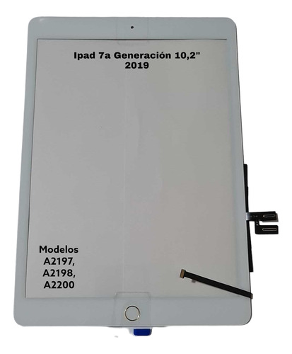 Mica Tactil Con Oca iPad 7a Generación Chip Ic + Boton Home