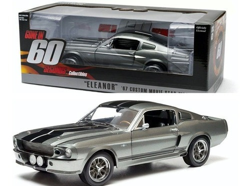 Greenlight 1:18 1967 Ford Mustang Eleonor 60 Segundos Caja Color Gris