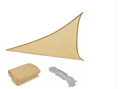 Imagen 1 de 9 de Lona Toldo Vela Triangular Filtro Uv Calidad 4x4x4