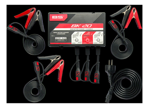 Imagen 2 de 9 de Cargador De Batería Inteligente Para Moto Bs Bk-20 6v/12v