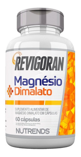Revigoran Malato De Magnésio 60 Cápsulas - 500mg - Nutrends Sabor Sem sabor