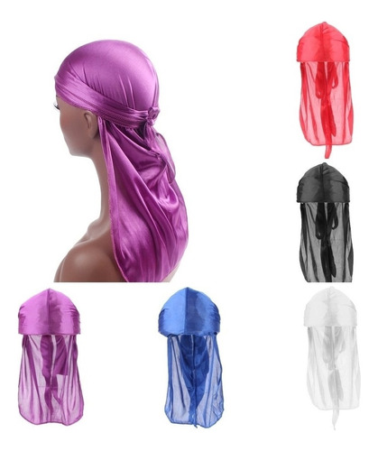 5 Piezas Unisex Durag Bandana Bufanda Musulmán Turbante