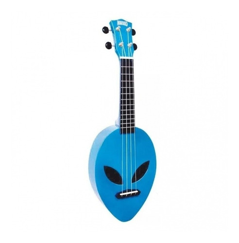 Ukelele Soprano Mahalo Alien Funda Metallic Azul