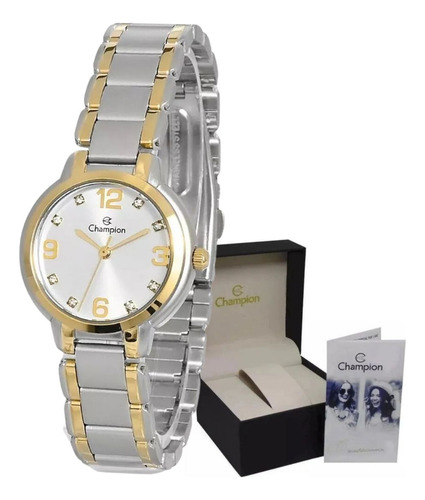 Relogio Pulso Champion Feminino Pequeno Prova D'agua Misto