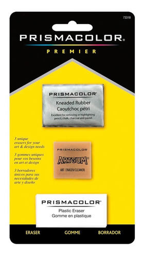 Prismacolor Borradores Set X 3: Moldeable, Artgum Y Plástico