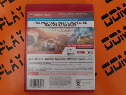 Need For Speed: Most Wanted Ps3 Físico Envíos Dom Play (Usado)