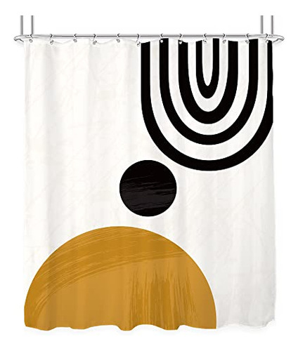 Juego De Cortinas De Ducha Minimalistas Y Ganchos Incluidos