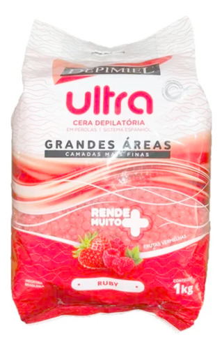 Kit 4 Cera Depilatória Depimiel Ultra Ruby Frutas Vermelhas