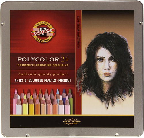 24 Lapices De Colores Retrato Koh-i-noor Polycolor