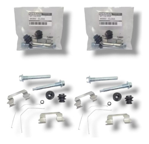 Kit Bujes + Pernos Y Seguros Caliper Nissan Tiida 10 11 12 