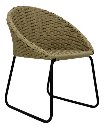 Silla Tejida Zihuatanejo By Promobel Estructura De La Silla Negro Asiento Beige Diseño De La Tela No Aplica