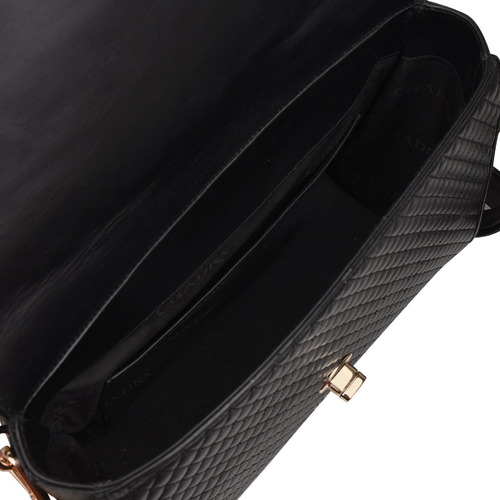 Bolso Crossbody De Dama En Piel De Mantarraya Negro