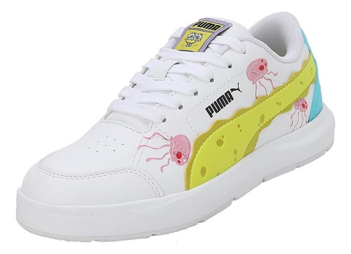 Tenis Puma Evolve Court Spongebob Jr Blancos Talla 25mex