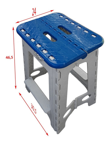 Imagen 3 de 3 de Banqueta Camping Plegable Banco Alto Banquito Plastico
