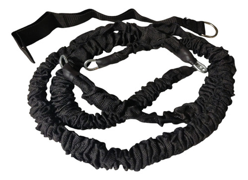 Kit Cinto De Tração Duplo Rythmoon Com 3 Extensores Epuxador Cor Preto