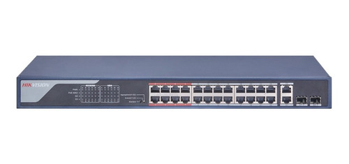 Imagen 1 de 1 de Switch 24 Puertos Hikvision Profesional 24x100mbs 2x Gigabit