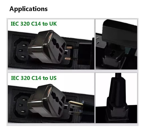 Adaptador Enchufe C14 A Universal Chile Ups Servidor