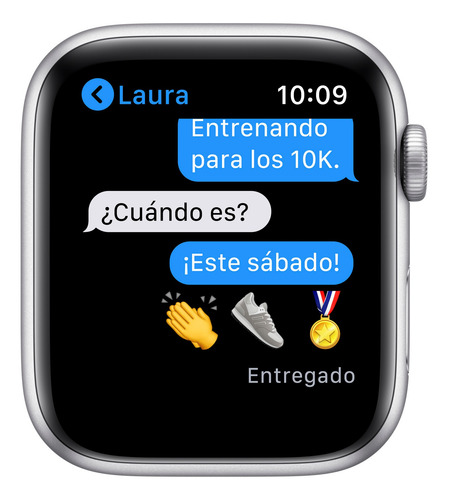 Imagen 6 de 9 de Apple Watch SE (GPS, 44mm) - Caja de aluminio color plata - Correa deportiva Blanca