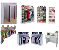 Comprar Expositores Para Loja De Roupas Magia Móveis 9 Peças S395