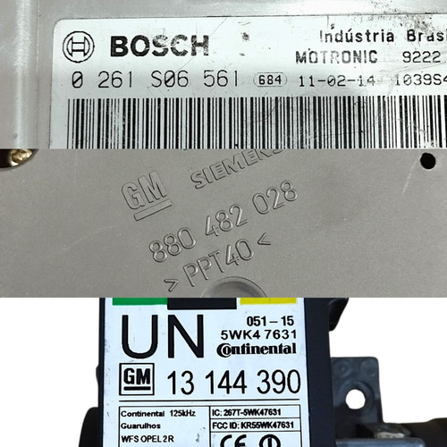 Kit Code Módulo Injeção Vectra 2.0 8v Flex 2011 Original (Usado)