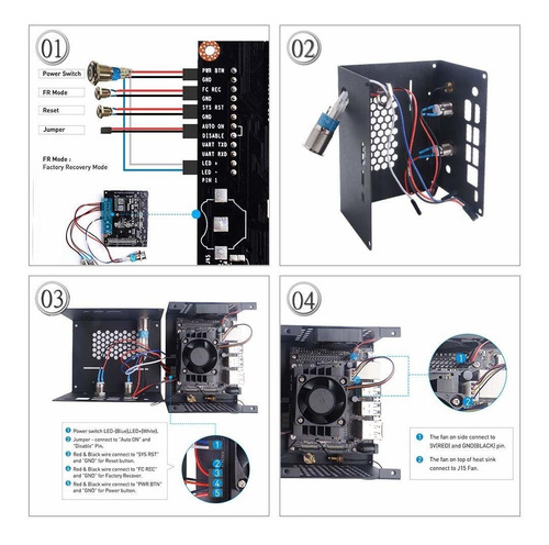 Geeekpi Nvidia Jetson Nano B01 Caja De Metales Con Ventilado