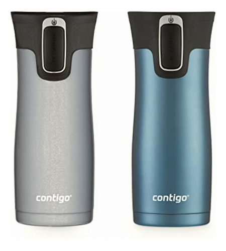 Contigo® Autoseal® West Loop Taza De Viaje De Acero Color Dark Ice & Gold Morel