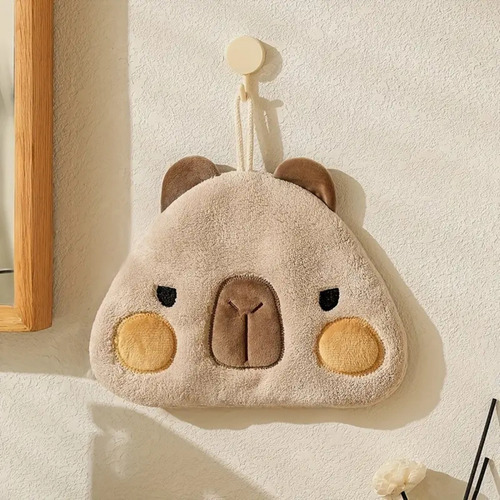 Toalla Para Mano Bebé Infantil Secado Rápido Diseño Capibara Marrón Capibara