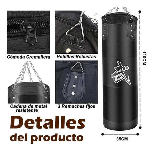 Saco De Boxeo Vacio Punching Ball Bag Box + Cadenas