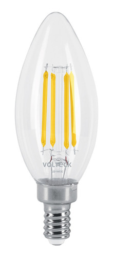 Lámpara Led Tipo Vela 4 W E12 Luz Cálida, Volteck 48253