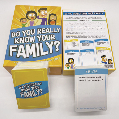 ¿conoces Realmente A Tu Familia? Juego De Cartas Family Gath