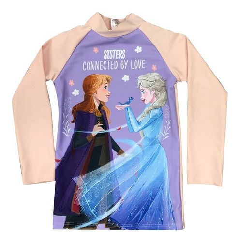 Remera Uv Malla Infantil Frozen