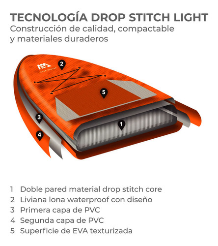 Sup Inflable / Magma 2021 Aqua Marina 10´2 Pies Color Naranja