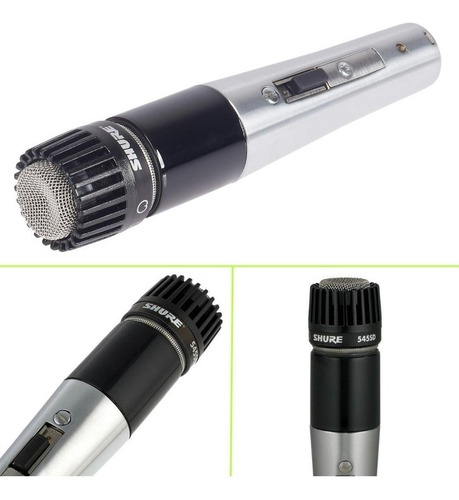 Micrófono Dinámico Shure 545sd Cardioide Para Instrumento Color Negro
