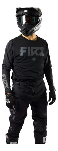Conjunto Mx Motocross Fire Windline Black- All Motors Online