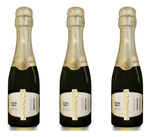 Champagne Chandon Mini Extra Brut 187ml X3 - Oferta Celler