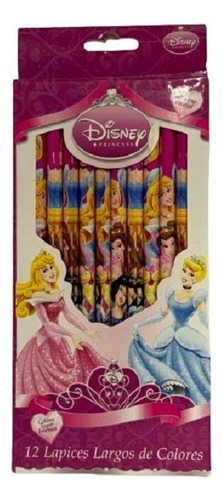 12 Lápices De Colores - Disney Princesas!! Art.353 Color del trazo Multicolor