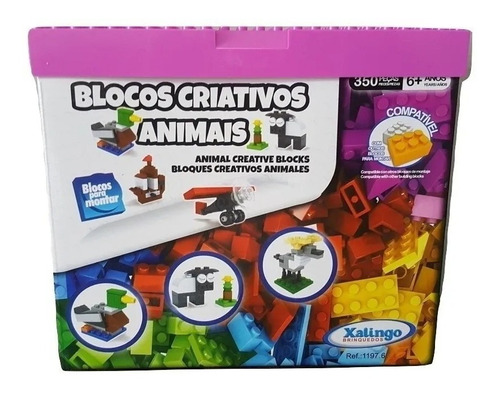 Blocos Criativos Animais 350 Peças Xalingo - 11976