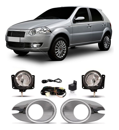 Farol Neblina Fiat Palio 2008 A 2009 Milha Auxiliar Botão