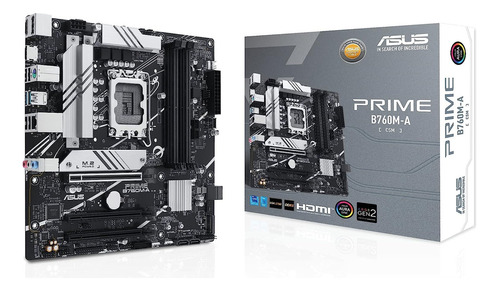 Motherboard Asus Prime B760m-a Intel Pcle 4.0 Ddr5 Matx Color Negro