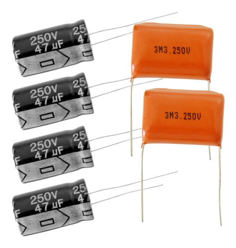 Kit 4 Capacitor Corneta Driver + 2 Capacitor Super Tweeter