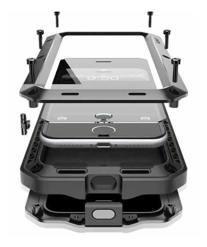 Funda Uso Rudo Para iPhone 6 7 8 Plus Xs Xr 11 Pro Max Metal