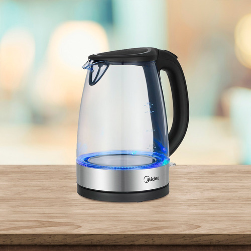 Hervidor Midea Mk-17g02a 1,7lt Luz Led Cuerpo De Vidrio