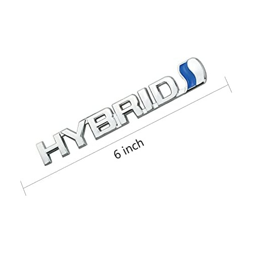 Emblema De Metal Híbrido Logo Coches Híbridos (platea...