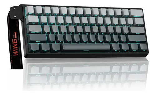 Teclado Magnético Gamer 60% Aula Win60 He 8k Rgb Hall Effect Cinza Gradiente Inglês Us