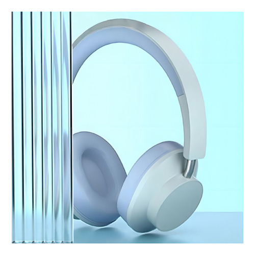Auriculares Estéreo Con Cancelación De Ruido Bluetooth Color Azul Claro