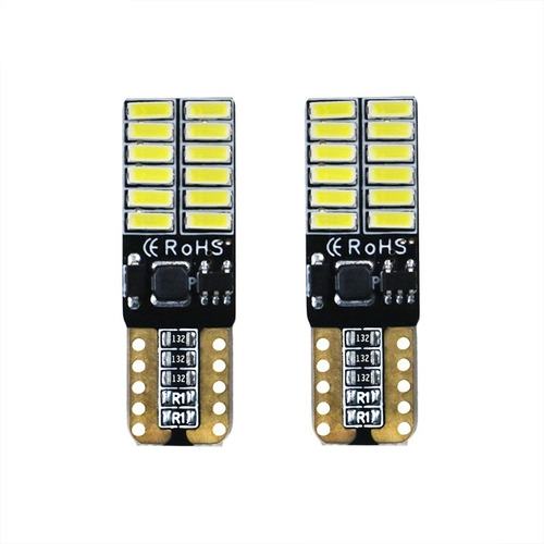 Ampolletas Led T10 Canbus Sin Error 3014 - Par 24 Led 2,5w 