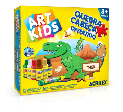 Rompecabezas Entretenido Acrilex Dinosaurio