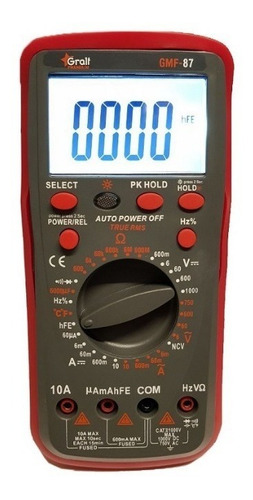 Imagen 1 de 3 de Tester Multimetro Digital Gralf Premium Gmf-87 Ncv Luz Ac/dc