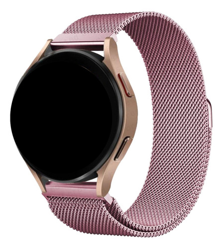 Pulseira Aço Inoxidável Magnética Para Galaxy Watch6 40/44mm Cor Rosa